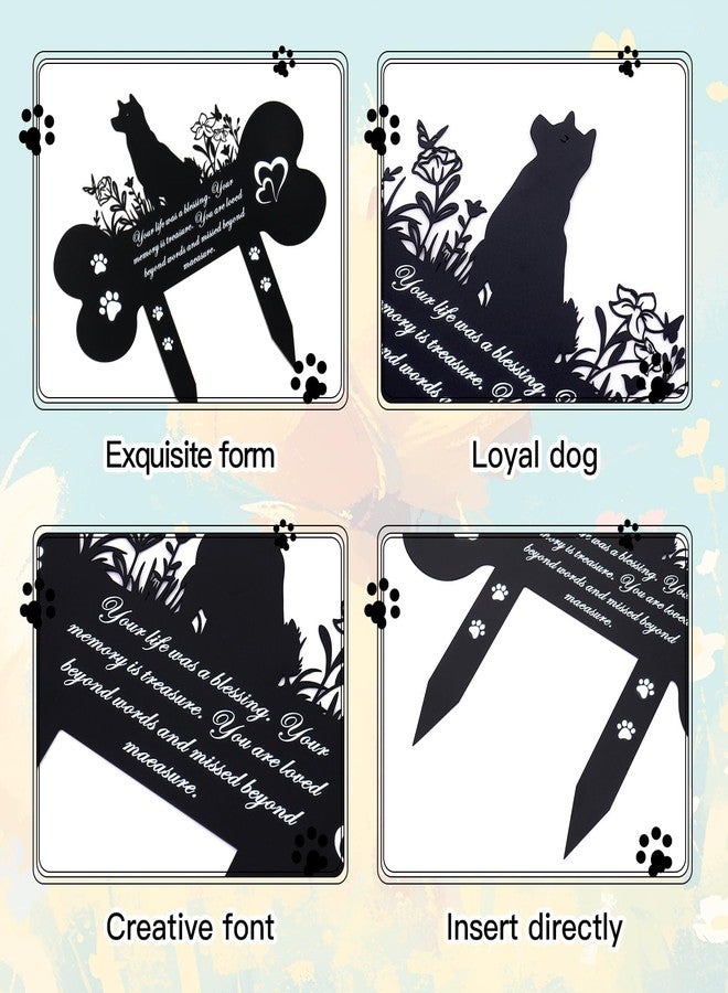 Bnesi Dog Memorial Grave Markers Black Metal Pet Grave Markers Memorial Plaques for Outdoors Pet Grave Decorations Dog Headstone Markers Stakes Memorial Gifts for Pet Owner (Shiba Inu) - Image 4
