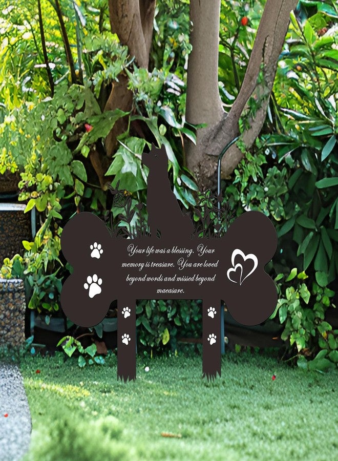 Bnesi Dog Memorial Grave Markers Black Metal Pet Grave Markers Memorial Plaques for Outdoors Pet Grave Decorations Dog Headstone Markers Stakes Memorial Gifts for Pet Owner (Shiba Inu) - Image 5