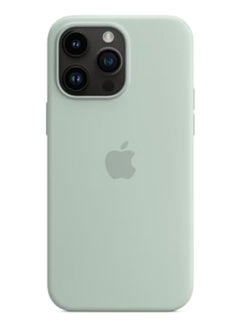 Silicone Apple Silicone Case for Iphone 14 Pro Max with Magsafe Wireless Charging Support - Green  - Image 1