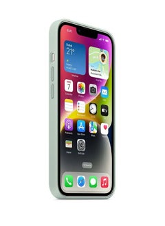 Silicone Apple Silicone Case for Iphone 14 Pro Max with Magsafe Wireless Charging Support - Green  - Image 2