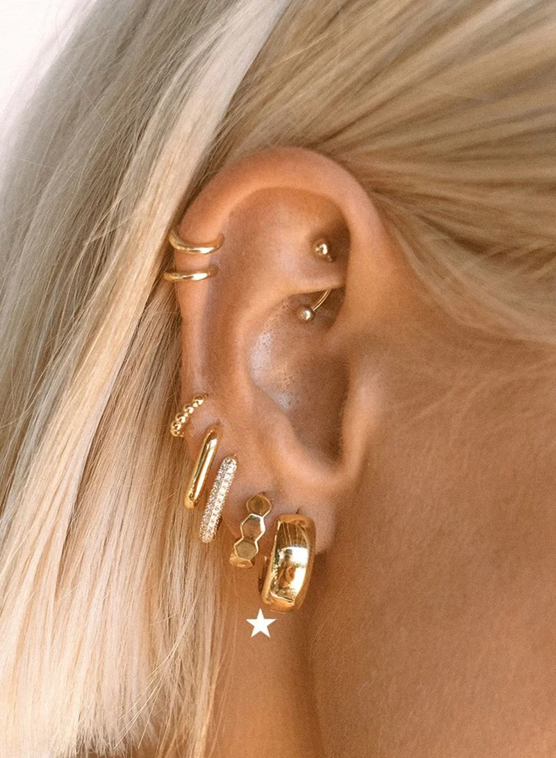 LUV AJ Monaco Hoop Earrings