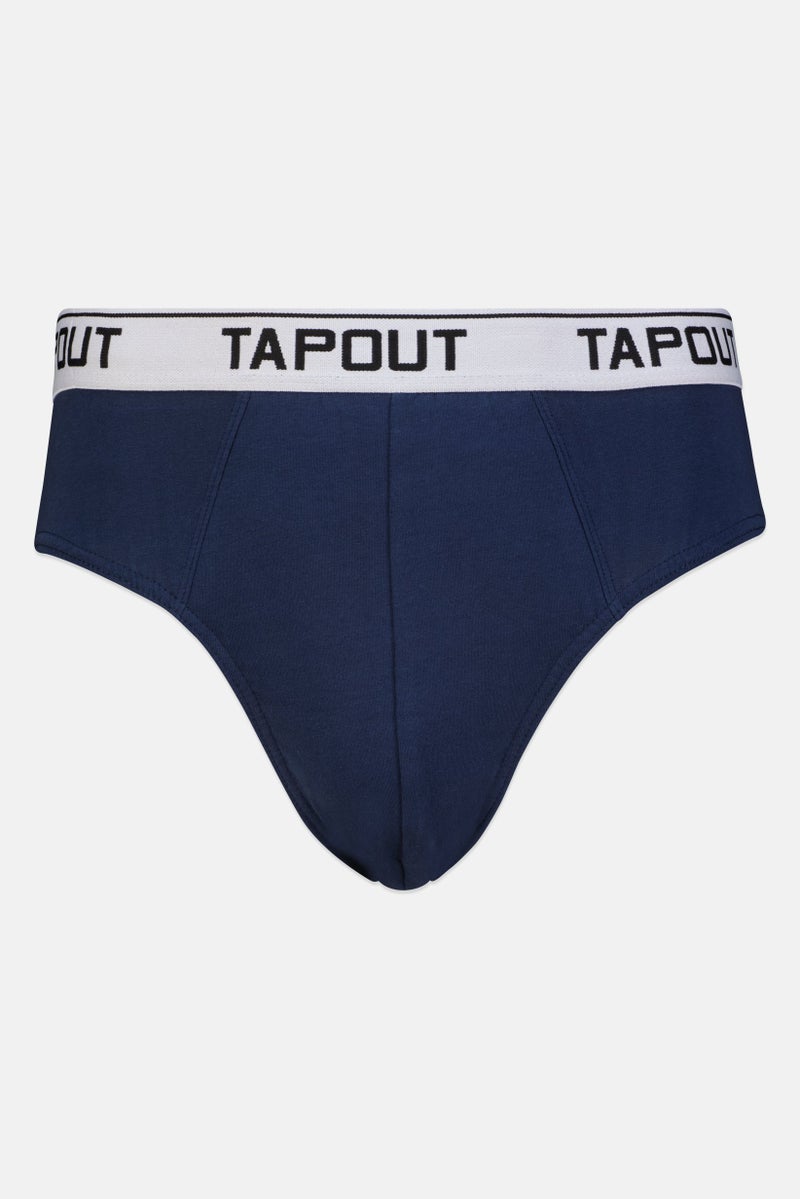 TapouT Men 3 Pieces Comfort Fit Brand Logo Briefs, Multicolor - Image 5