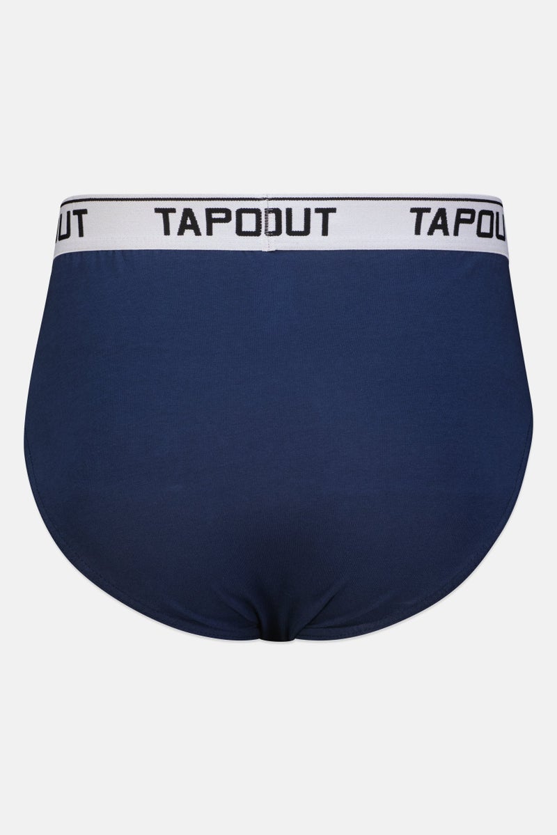 TapouT Men 3 Pieces Comfort Fit Brand Logo Briefs, Multicolor - Image 2