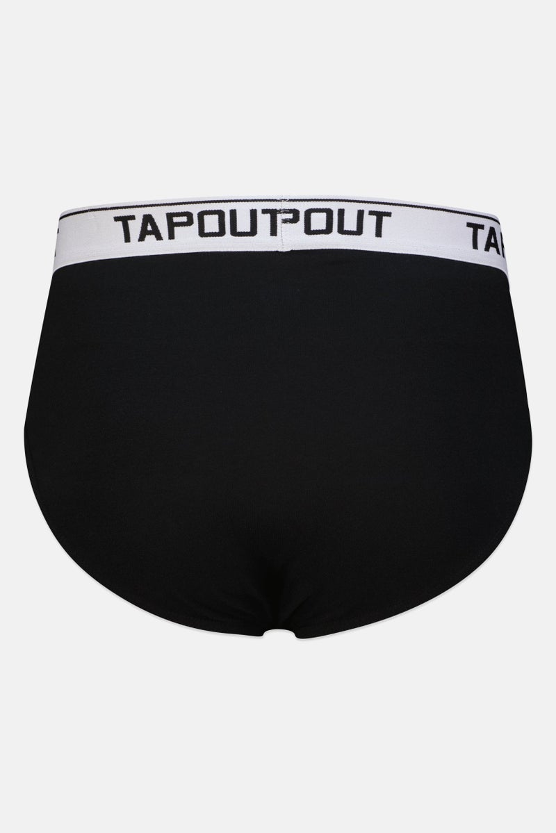 TapouT Men 3 Pieces Comfort Fit Brand Logo Briefs, Multicolor - Image 4