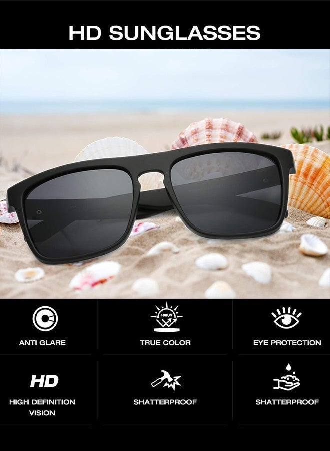 CIKJUK Polarized Sunglasses for Men Women UV400 Protection Sunglass Classic Design Men's Women's Sun Glasses Sport Mens Shades Driving Sun Glas Travel Fishing Eyewear Black - Image 3