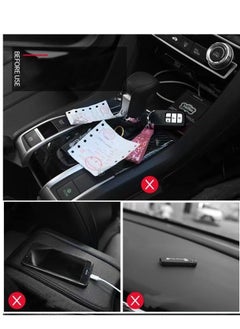 Generic 1Pcs Car Pu Leather Net Bag Purse Holder Stand Pocket Organizer Pouch Car Holder for Mobile Phones Car Storage Net Pocket Car Sticky Storage Bag Car Net Bag Car-Mounted Storage Bag  - Image 5