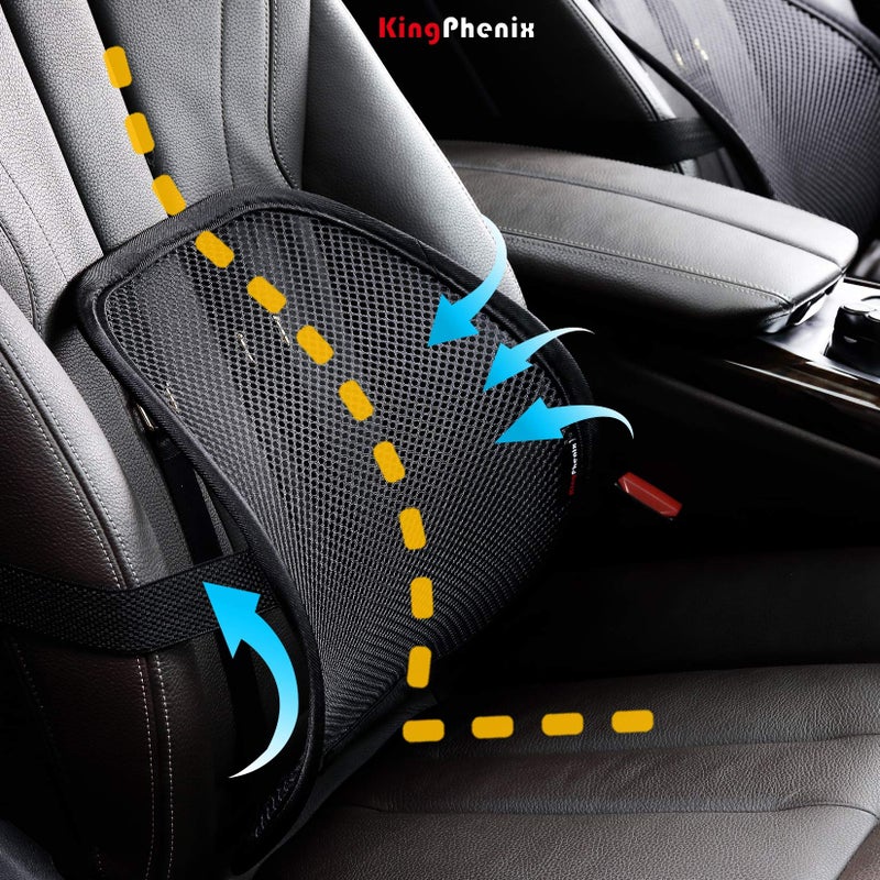 kingphenix Lumbar Support (2 Pack) with Breathable Mesh, Suit for Car, Office Chair - Image 3