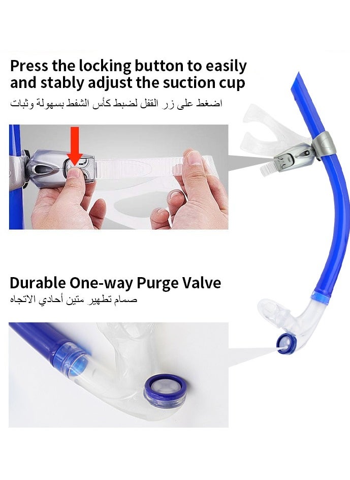 Beauenty - Snorkel Lap Swimming,Breathing tube for swimming，Swimming accessories，Swimming equipment，Swimmer Training Diving Snorkeling  Comfort food grade silicone bite, One-Way Purge Valve,for Pool Open Water - Image 1