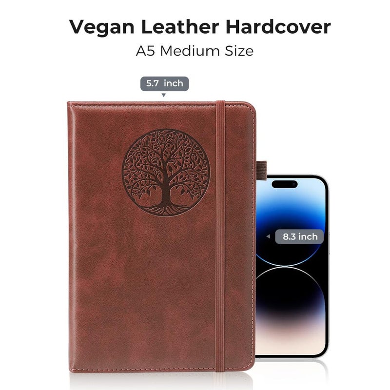 BIYUNRO Lined Journal Notebook for Women & Men, Hardcover Leather Journals for Writing, Diary, Journaling, Bible, Work & Travel, A5 (Brown) - Image 5