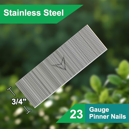 Toicann 23 Gauge Stainless Steel Pinner Nails 9000 pcs Headless Pin Nails for 23 GA Pneumatic or Electric Pinner or Pin nail gun, Ideal for Fine Woodworking or Trim Work (3/4"(9000 pcs)) - Image 2