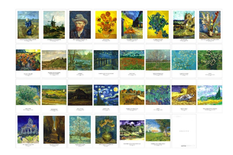 HOSTEESSCHOICE Vintage Vincent Van Gogh Famous Paintings Postcards, 30 PCS,Premium Collectable Retro Art Gifts, Perfect Stocking & Greeting Gift4x6 Inch-Van Gogh - Image 1