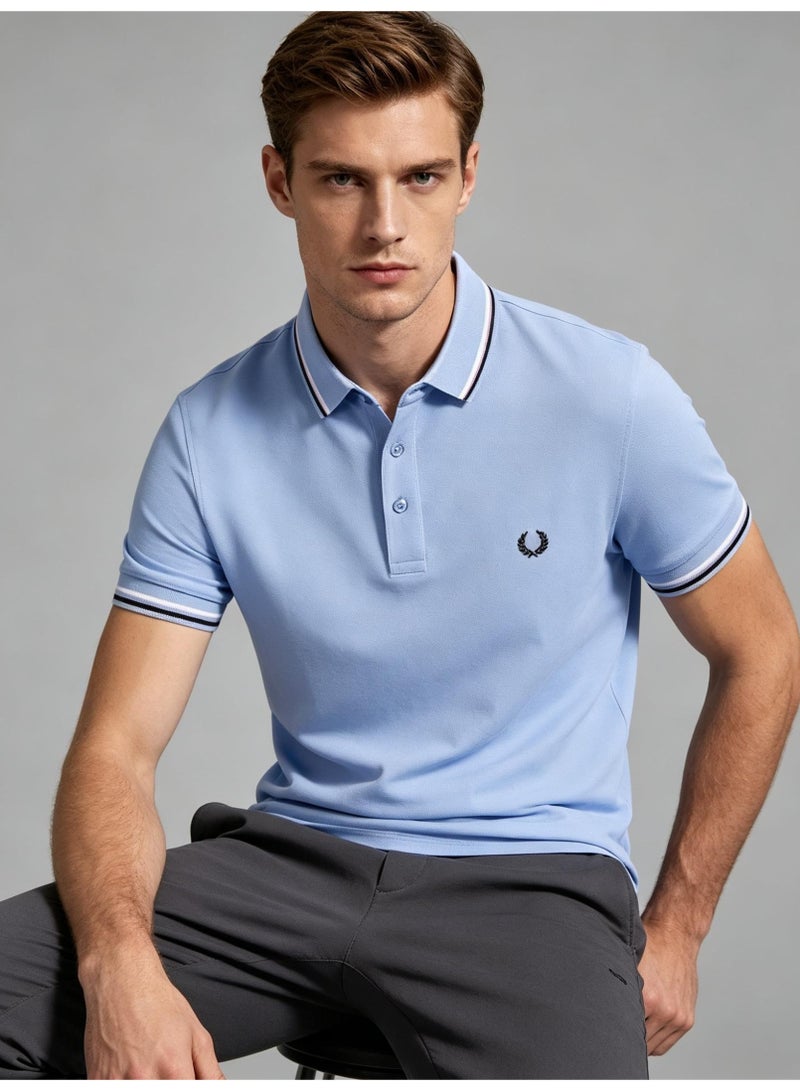 فريد بيري FRED PERRY Couples men and women summer breathable lapel short sleeve Polo shirt - Image 1