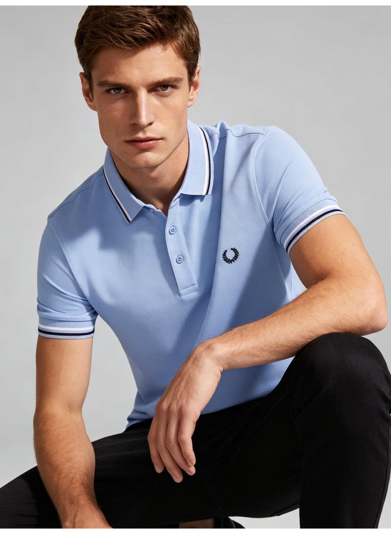 فريد بيري FRED PERRY Couples men and women summer breathable lapel short sleeve Polo shirt - Image 2