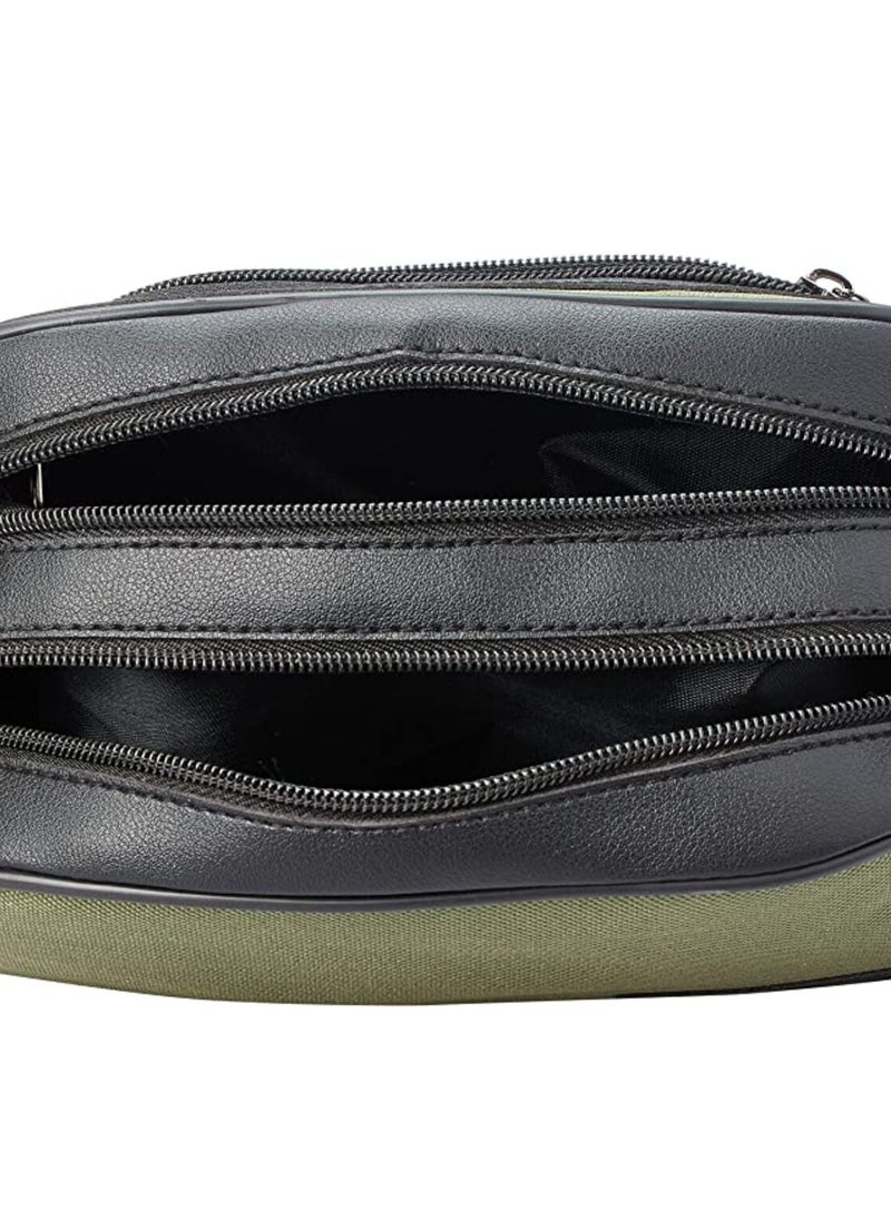 Crossland - Crossland Handbag Canvas and Leather - 3 Zippers with internal Pocket - Image 1