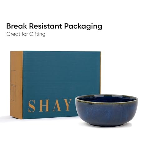 Shay Ceramic Medium Bowl Set, 18cm, 2 Pieces, Blue Green | Glossy Finish | Stoneware Ceramic Serving Bowls | Ceramic Bowl | Pasta Serving Plate (Medium Bowl Set of 2 - Blue Green) - Image 5