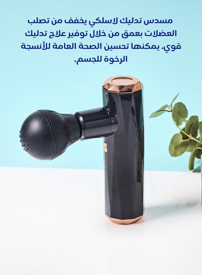 general Mini Massage Gun Percussion Deep Tissues Muscle Massager Gun With 6 Speeds Massage Device Super Quiet Portable Electric Handheld Body Massager For Back Neck Pain Relief with USB - Image 1