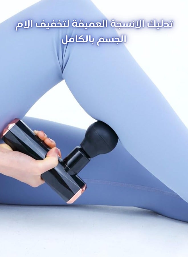 general Mini Massage Gun Percussion Deep Tissues Muscle Massager Gun With 6 Speeds Massage Device Super Quiet Portable Electric Handheld Body Massager For Back Neck Pain Relief with USB - Image 3