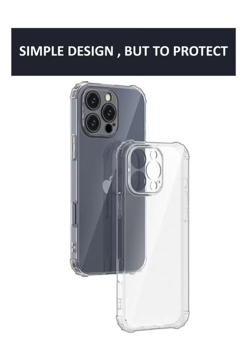 TIGER Ultra Clear Flexible Silicone Back Cover for Apple iPhone 16 Pro – Transparent Shockproof Case with Raised Edge Bump Protection – Slim, Anti-Yellowing TPU Case for Daily Drop & Scratch Defense – Compatible with iPhone 16 Pro - Image 2