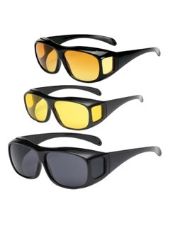 SYOSI 3 PCS Goggles Anti-UV Dustproof Windproof Motorcycle Sunglasses Outdoor Cycling Glasses Desert Sand Dust Mirror Bicycle Mirrors Sports Glasses Driving Night Vision Sports Safety Glasses  - Image 1