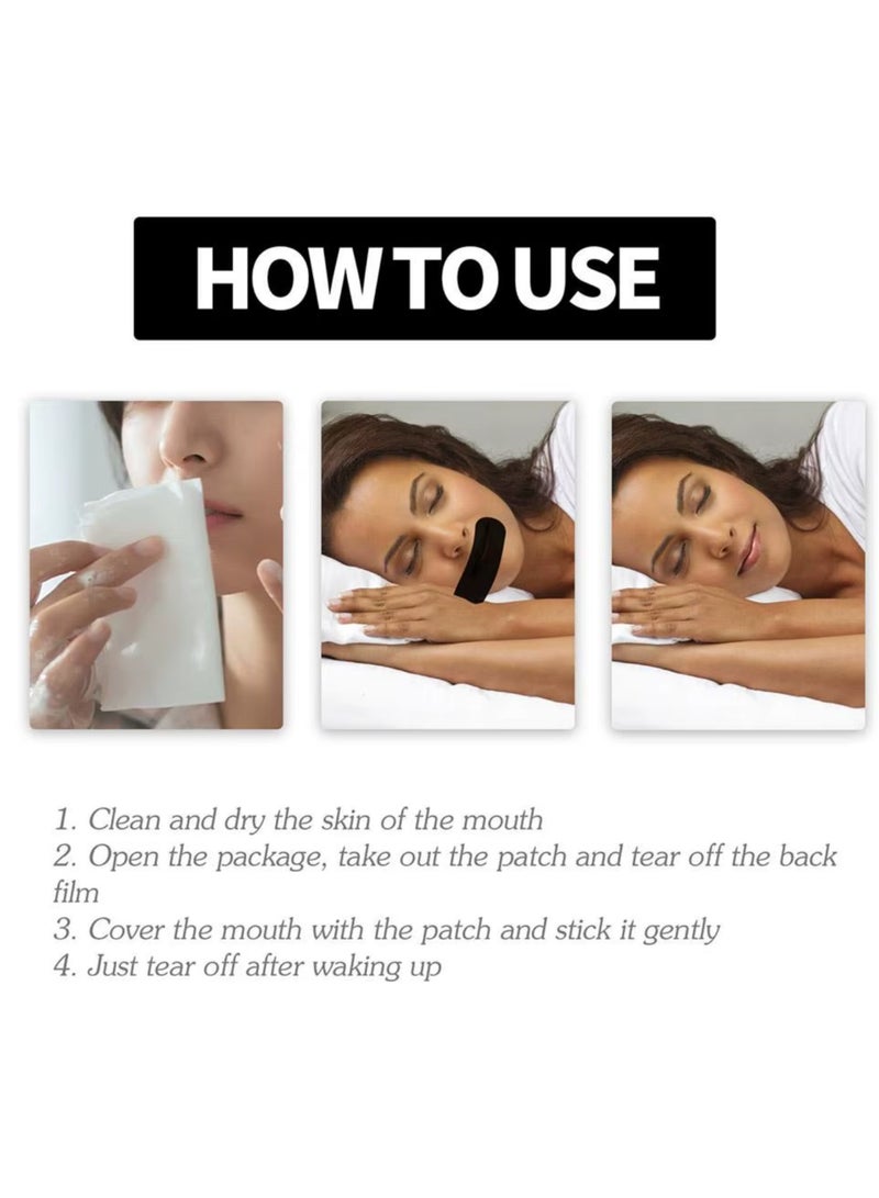 EELHOE 60 Pcs Stop Snoring Breathe Easier Patch–Instant Relief for Snoring, Better Breathing, Sleep Support for Men & Women, Latex-Free, Large Size (8.2cm x 3.8cm) - Image 2