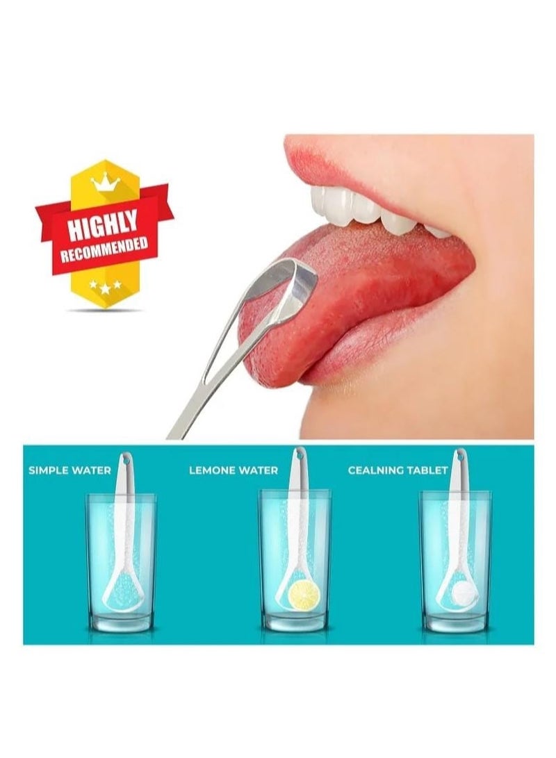 Generic Stainless Steel Tongue Cleaner Set – 3-Pack Tongue Scraper for Oral Hygiene – Rust-Free, Reusable, and Easy to Clean  - Image 2