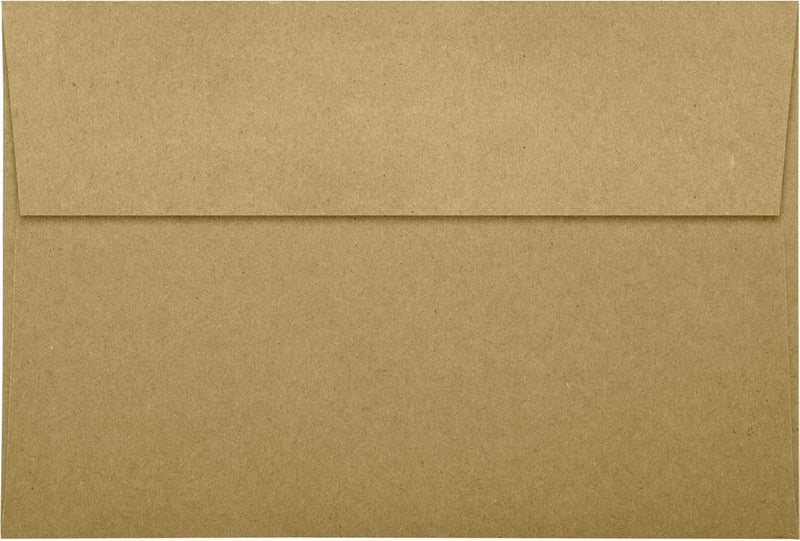 LUXPaper A10 Invitation Envelopes | Peel & Press | 6" x 9 1/2" | Grocery Bag Brown | 70lb. Text | 50 Qty - Image 2