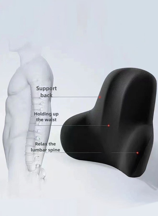 هايدو الخشب وسادة الظهر ، وسادة الظهر ، مريح الذاكرة الإسفنج ، تستخدم لدعم الظهر ، وتحسين الموقف ، وتخفيف عرق النسا ، العصعص ، وآلام الظهر ، ينطبق على مكتب الرئاسة ، لعبة الرئاسة ، مقعد السيارة ( أسود ) - Image 4