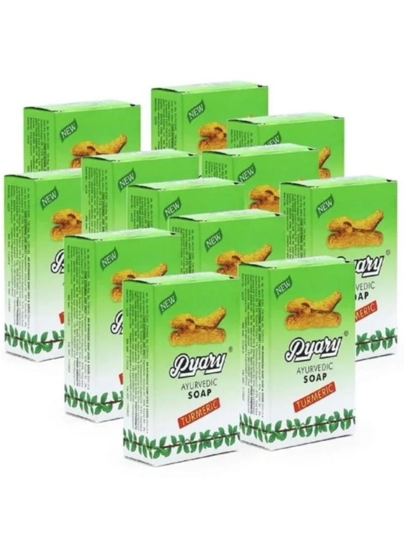 Pyary Turmeric Ayurvedic Turmeric Soap Consists of 12 Pieces - Image 2