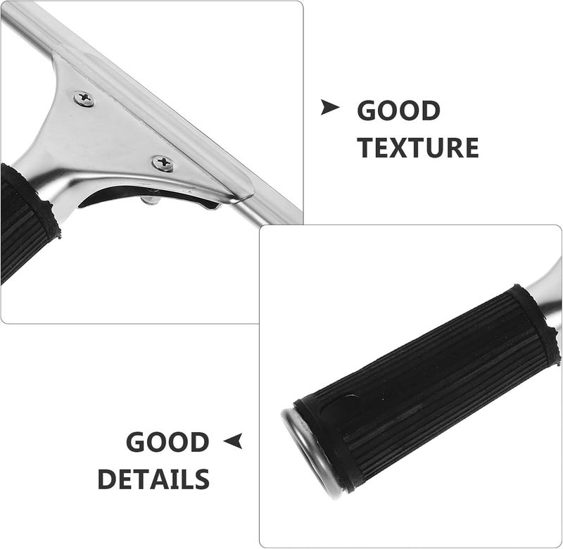 Mini Window Squeegee Glass Wiper Car Windshield Cleaner 0.8x35cm Black Single-Sided Window Cleaning Tool for Car Rearview Mirrors and Glass Surfaces - Image 3