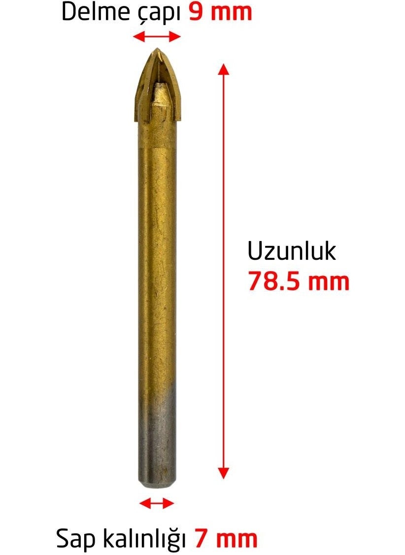 TiTi 6175 Arrow Type 4 Diamond Glass Tile Drilling Bit 9 mm  - Image 4