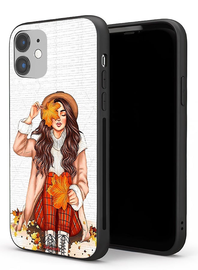 Tolwak Apple iPhone 11 Protective Case Holding Autumn Leaves Art - Image 1