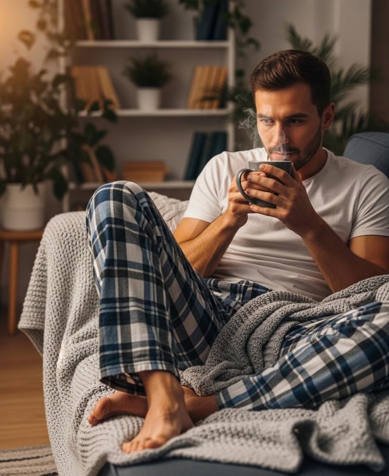Andrew Scott Mens All Season Lounge Pants | Woven Light Brush Broadcloth | Cotton Blend PJ Bottoms|Multi Packs - Image 5