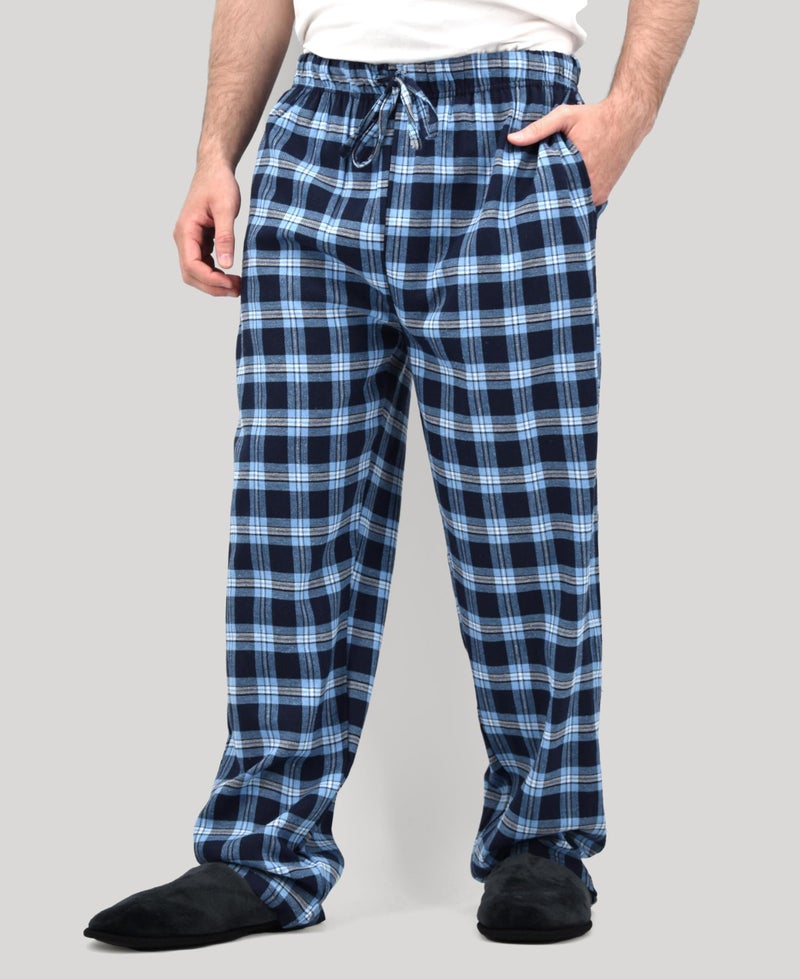 Andrew Scott Mens All Season Lounge Pants | Woven Light Brush Broadcloth | Cotton Blend PJ Bottoms|Multi Packs - Image 2