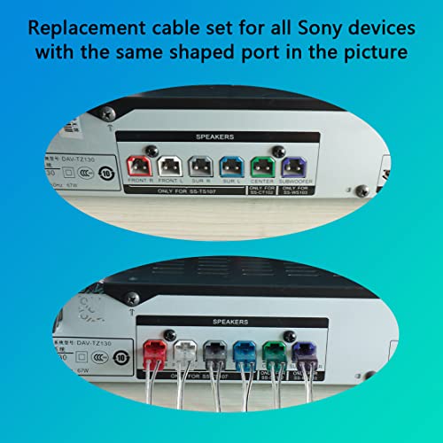 Seayoo Set of 6 Wires Cords Cables for Sony Speaker DAV-HDZ235 DAV-HDZ278 DAV-HDZ284 DAV-HDZ485 DAV-SZ1000W DAV-TZ100 DAV-TZ135 DAV-TZ150 DAV-TZ200 DAV-TZ210 DAV-TZ215 DAV-TZ230 DAV-TZ300 DAV-TZ510 DAV-TZ630 - Image 2