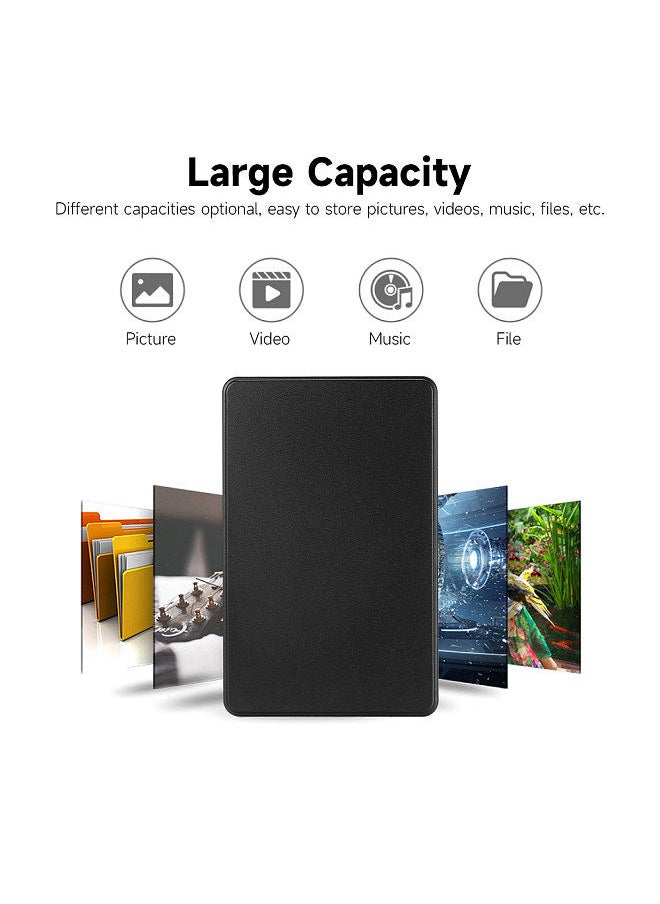 Generic - 750GB USB2.0 Portable Hard Disk Mobile Hard Drive High-speed Transmission Large Capacity Shockproof Plug and Play Black - Image 1
