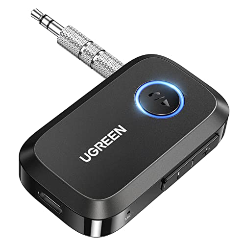 UGREEN 5.4 Aux Bluetooth Adapter, Noise Cancelling 3.5mm AUX Bluetooth Car Adapter, Wireless Audio Receiver for Home Stereo/Wired Speaker, 15H Battery Life - Image 1