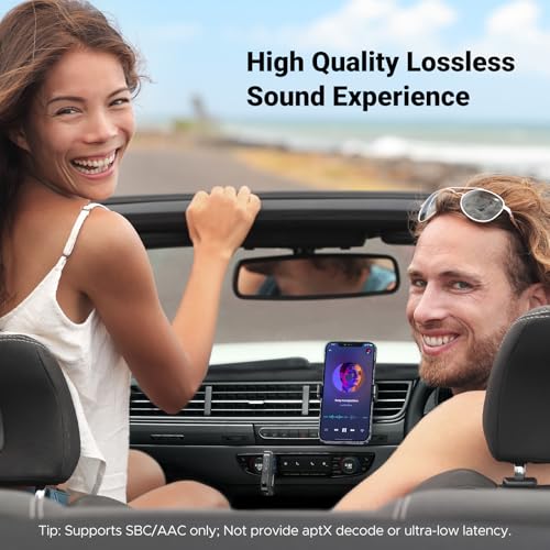 UGREEN 5.4 Aux Bluetooth Adapter, Noise Cancelling 3.5mm AUX Bluetooth Car Adapter, Wireless Audio Receiver for Home Stereo/Wired Speaker, 15H Battery Life - Image 3