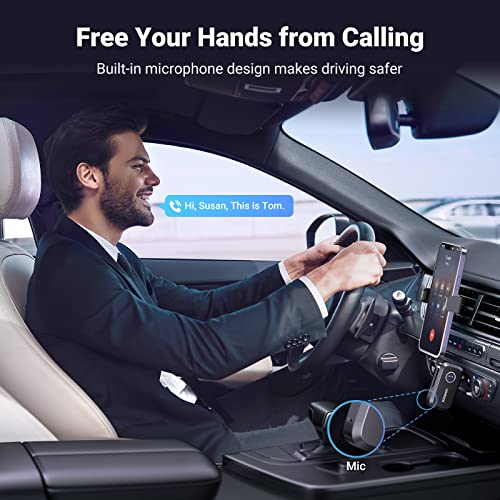 UGREEN 5.4 Aux Bluetooth Adapter, Noise Cancelling 3.5mm AUX Bluetooth Car Adapter, Wireless Audio Receiver for Home Stereo/Wired Speaker, 15H Battery Life - Image 5