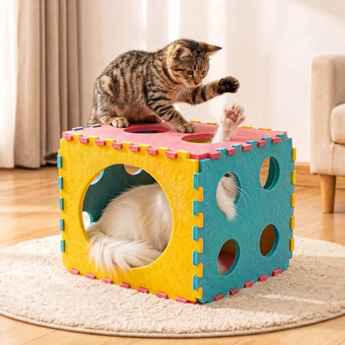 MOYMO 41 Pcs Interactive Cat Toys for Indoor Cats Kitten Toys with Soft Pillow Catnip Toys Chew Rope Feather Wand Springs and Balls for Indoor Kittens - Image 3