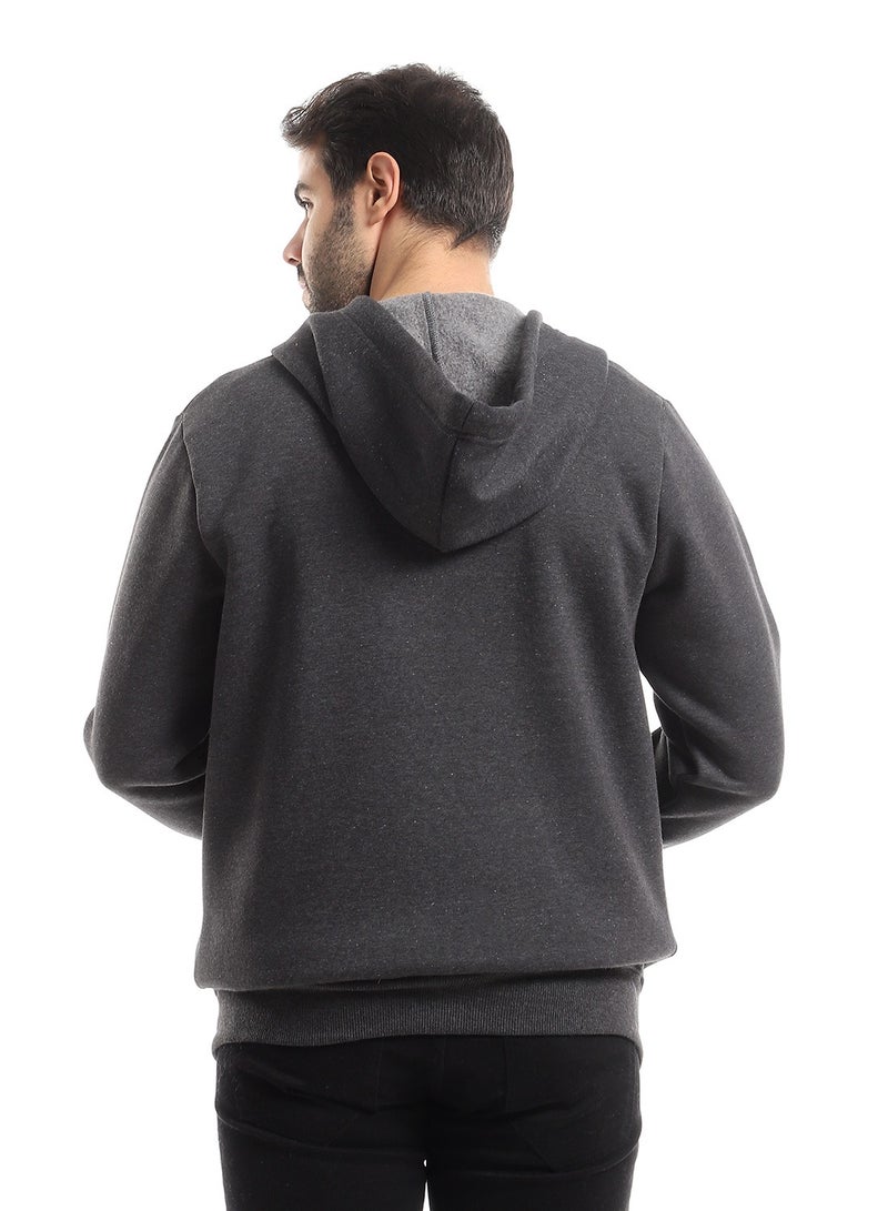 Everyday Hooded Sweatshirt With Side Pockets - Heather Grey