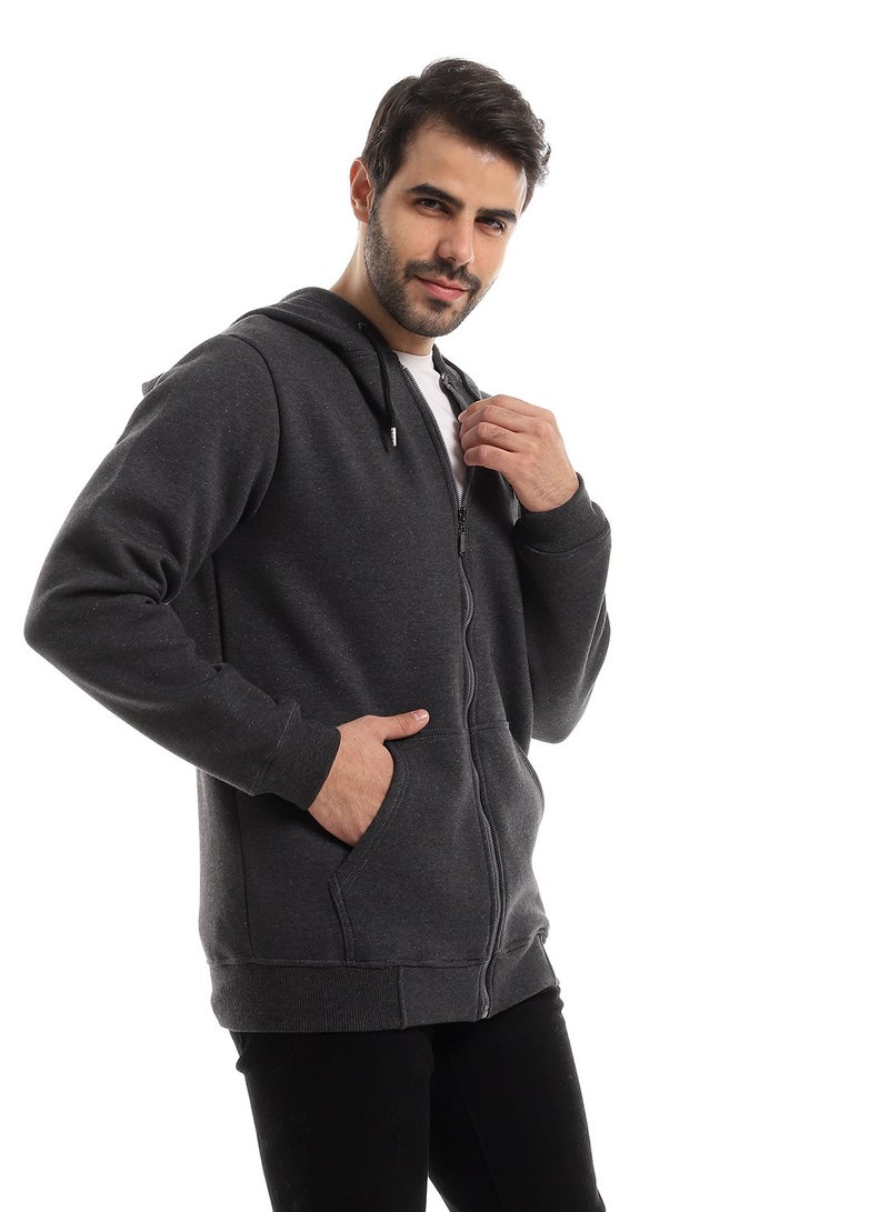 Everyday Hooded Sweatshirt With Side Pockets - Heather Grey