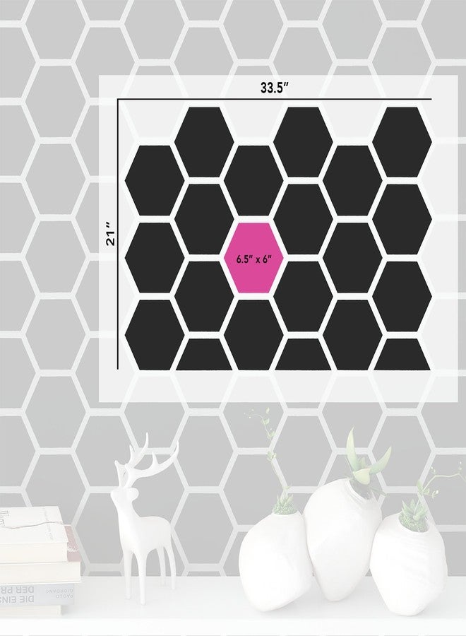 Stencil Revolution DIY Wall Stencils - Honeycomb Wall Decal & Wallpaper Look - Image 3