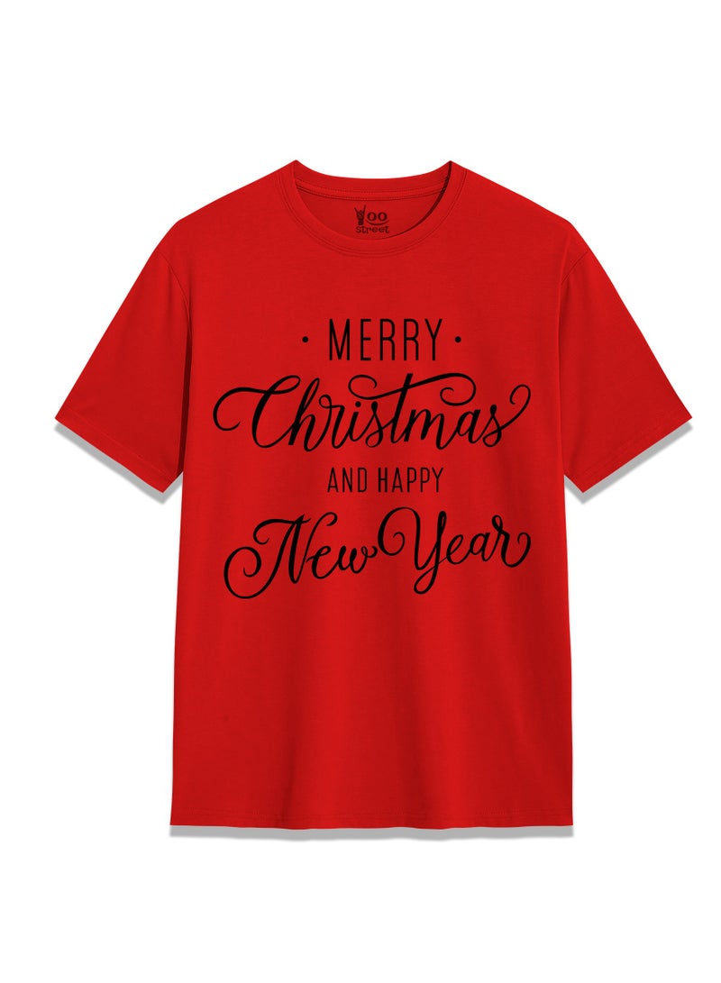 Yoo Street Merry Christmas & Happy New Year Festive Holiday T-Shirt for Ultimate Seasonal Cheer and Celebration