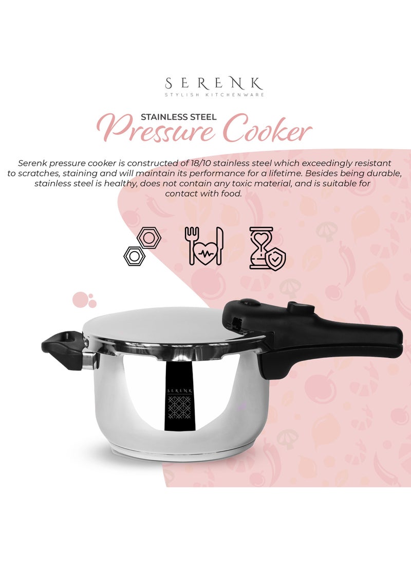 Serenk 5L Stainless Steel Pressure Cooker with Capsule Base and Safety Valve Compatible with Induction Stovetop - pzsku/Z02FAA22E0247B420B185Z/45/_/1728974574/8434cc18-efa2-4f61-b7ba-6ce60442ac37