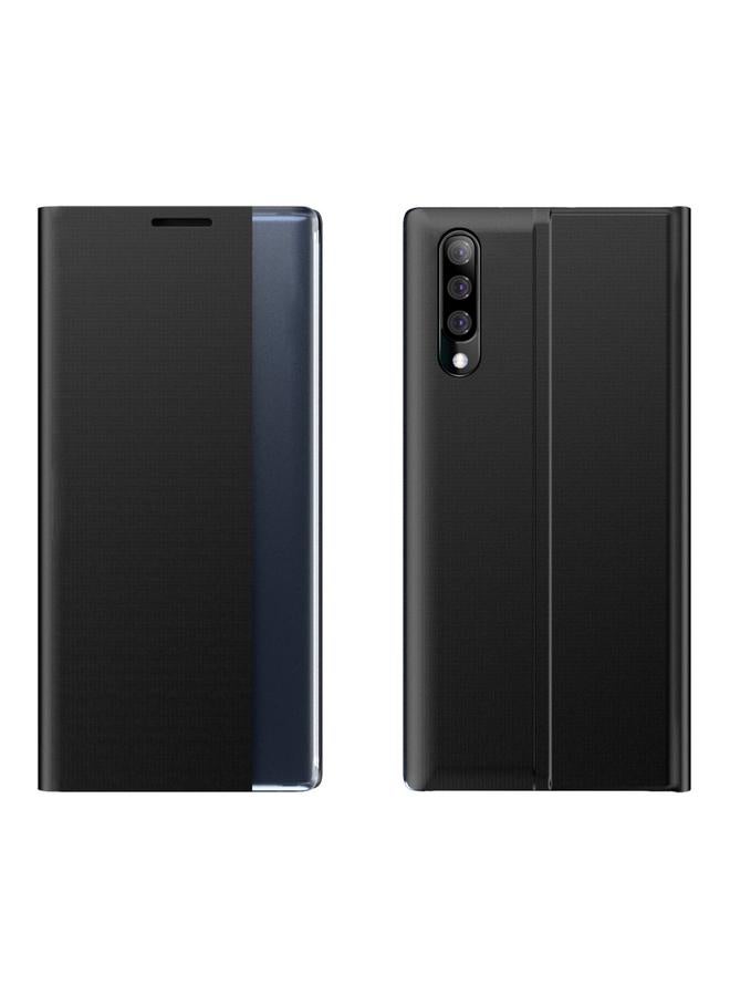 S-TOP Case For Galaxy A50 / A30S / A50S Plain Texture Cloth Attraction Flip Holder Leather Phone Case - Image 2