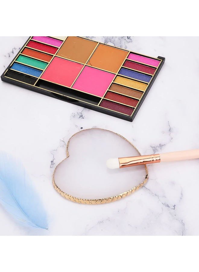 Sibba Resin Nail Art Palette Nail Mixing Palette Polish Color Mixing Plate Golden Edge Nail Holder Display Board Heart Shape Cosmetic Mixing Tools - Image 5