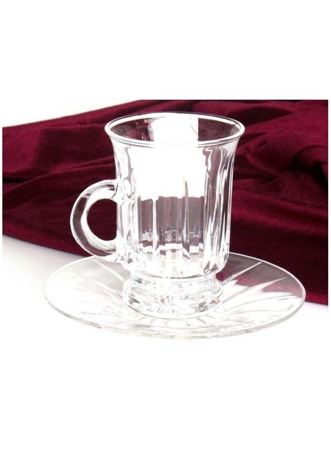 Crystal Tea Cup Set 6 Pieces - Saif Home