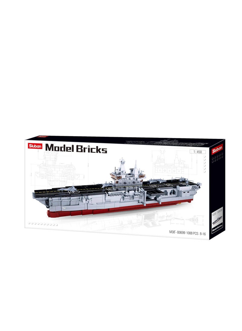 sluban - Giant aircraft carrier building cubes game 