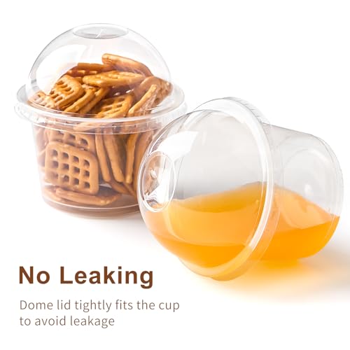 Kucoele 50 Pack 9 OZ Clear Plastic Cups with Dome Lids, Dessert Cups Parfait Cups Party Serving Cups for Yogurt, Fruit, Pudding and Ice Cream - Image 3
