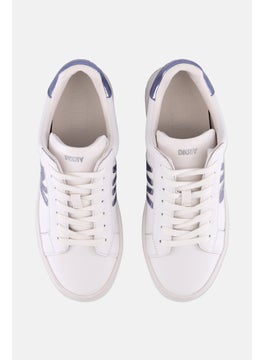 DKNY Women Medium Abeni Lace Up Casual Shoes, White  - Image 3
